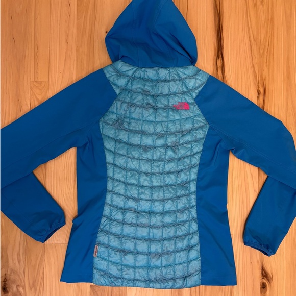 EUC The North Face Lightweight Thermoball Full Zip Teal Hooded Women's Jacket Sm - Picture 6 of 10